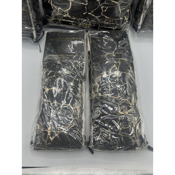 Donna Karan Black Onyx Full/Queen Duvet Cover + 2 Standard Shams + 2 Euro Shams - Picture 15 of 16